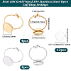 8Pcs 2 Colors 304 Stainless Steel Open Cuff Ring Component STAS-BBC0010-40-2