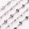 Faceted Glass Handmade Beaded Chains AJEW-JB00298-1