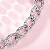 Brass Micro Pave Clear Cubic Zirconia Curb Chain Bracelets for Women BJEW-A034-04A-P-5