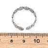 304 Stainless Steel Open Cuff Ring for Women RJEW-Z083-01P-5
