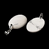 Natural Howlite Pendants G-Z055-03P-26-2