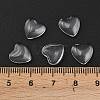 Transparent Glass Heart Cabochons GGLA-R021-10mm-4