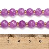 Dyed Imitation Jade Glass Beads Strands GL-Z001-02B-03-4