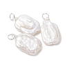 Natural Baroque Keshi Pearl Pendants PALLOY-JF05236-02-2