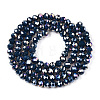 Electroplate Glass Beads Strands EGLA-A034-P6mm-B13-3