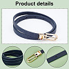   6Pcs 6 Colors PU Leather Chain Belts with Light Gold Plated Alloy Buckle AJEW-PH0004-09-3