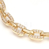 Brass Paperclip Chains Bracelets BJEW-I286-02G-2