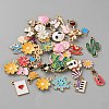 Zinc Alloy Enamel Pendants FIND-WH0609-37C-1
