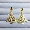 Brass Micro Pave Colorful Cubic Zirconia Pendant FIND-PW0016-02B-1
