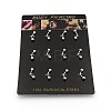 Tarnish Resistant 316L Surgical Stainless Steel Eyebrow Rings AJEW-P002-09-1