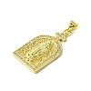 Real 18K Gold Plated Brass Micro Pave Clear Cubic Zirconia Pendants KK-H472-36C-G-2