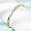 304 Stainless Steel Enamel Hinged Cuff Bangles for Women SA-CBAC920-15G-01D-2