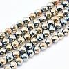 Electroplate Non-magnetic Synthetic Hematite Beads Strands G-L486-D-19-1