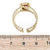 304 Stainless Steel with Glass Cat Eye Cuff Rings for Women RJEW-K309-40C-5