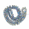 Electroplate Glass Beads Strands EGLA-Q094-A15-2