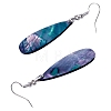 1 Pair Brass & Abalone Shell Dangle Earrings EJEW-TA0001-87-2