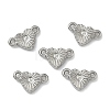 304 Stainless Steel Textured Heart Links Connector Charms STAS-D211-14A-P-1