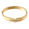 304 Stainless Steel Crystal Rhinestone Hinged Cuff Bangles for Women SA-CBAF851-08G-3