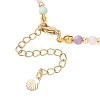 Natural Shell Bead & 304 Stainless Steel Dragonfly & 
Alloy Enamel Teardrop with Butterfly Pattern Pendant Necklace & Charm Bracelets Sets SJEW-JS01376-5