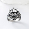 Punk Style 304 Stainless Steel Dragon Finger Rings for Men UN0454-1-2