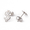 201 Stainless Steel Stud Earring Findings with Hole EJEW-A071-23P-2