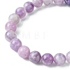 Natural Lepidolite Stretch Beaded Bracelets G-A185-01U-3