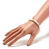 Polymer Clay Heishi Beaded Stretch Bracelet with Column Synthetic Hematite BJEW-JB07606-3