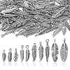 100Pcs 10 Styles Tibetan Style Alloy Pendants TIBEP-CJ0001-64-3