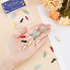32Pcs 8 Colors Alloy Enamel Pendants ENAM-SC0004-87-3