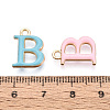 Rack Plating Alloy Enamel Pendants ENAM-T024-53B-G-3