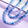 Natural Dyed Malaysia Jade Tumble Stone Nuggets Beaded Long Necklaces for Women NJEW-F340-A06-1