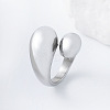 304 Stainless Steel Cuff Open Rings for Women AP0200-4-1