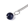 Natural Sodalite Dowsing Pendulum Pendants AJEW-N005-01F-3