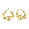 Brass Round Ball Wrap Hoop Earrings for Women EJEW-N011-83-3