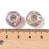 Transparent Resin Rondelle European Beads RESI-S023-07-3