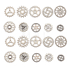 100Pcs 10 Styles Steampunk Theme Tibetan Style Alloy Gear Cog Pendants TIBEP-CJ0001-55-1