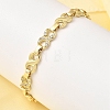 Brass Link Chain Bracelets for Women BJEW-H630-05G-1