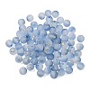 Frosted Transparent Glass Beads GLAA-A045-04L-1
