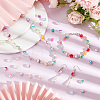   550pcs 11 Colors Gradient ABS Plastic Imitation Pearl Beads KY-PH0001-73-4