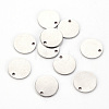 Non-Tarnish 201 Stainless Steel Stamping Blank Tag Pendants STAS-T058-12mm-P-1