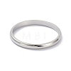 Non-Tarnish 2mm Polished Plain Dome Finger Ring for Girl Women RJEW-C012-05D-P-2