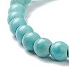 Synthetic Turquoise Beaded Stretch Bracelets BJEW-A117-B-14-3