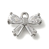 Rack Plating Brass Micro Pave Cubic Zirconia Charms KK-M014-02D-P-1