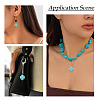 20Pcs Dyed Synthetic Turquoise Pendants PALLOY-TADJ00005-7