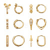 Yilisi 6Pairs 6 Styles Cubic Zirconia Hoop Earrings EJEW-YS0001-02-9