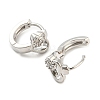 Rack Plating Brass with Cubic Zirconia Hoop Earrings for Women EJEW-G363-02P-2