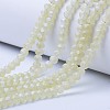 Electroplate Transparent Glass Beads Strands EGLA-A034-T1mm-X05-1