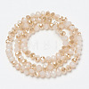 Electroplate Glass Beads Strands EGLA-A034-J10mm-K07-2