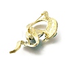 Snake Aolly Rhinestone Brooches JEWB-V008-01LG-03-3