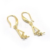 Brass Micro Pave Cubic Zirconia Earrings Hook Findings KK-L184-30P-2